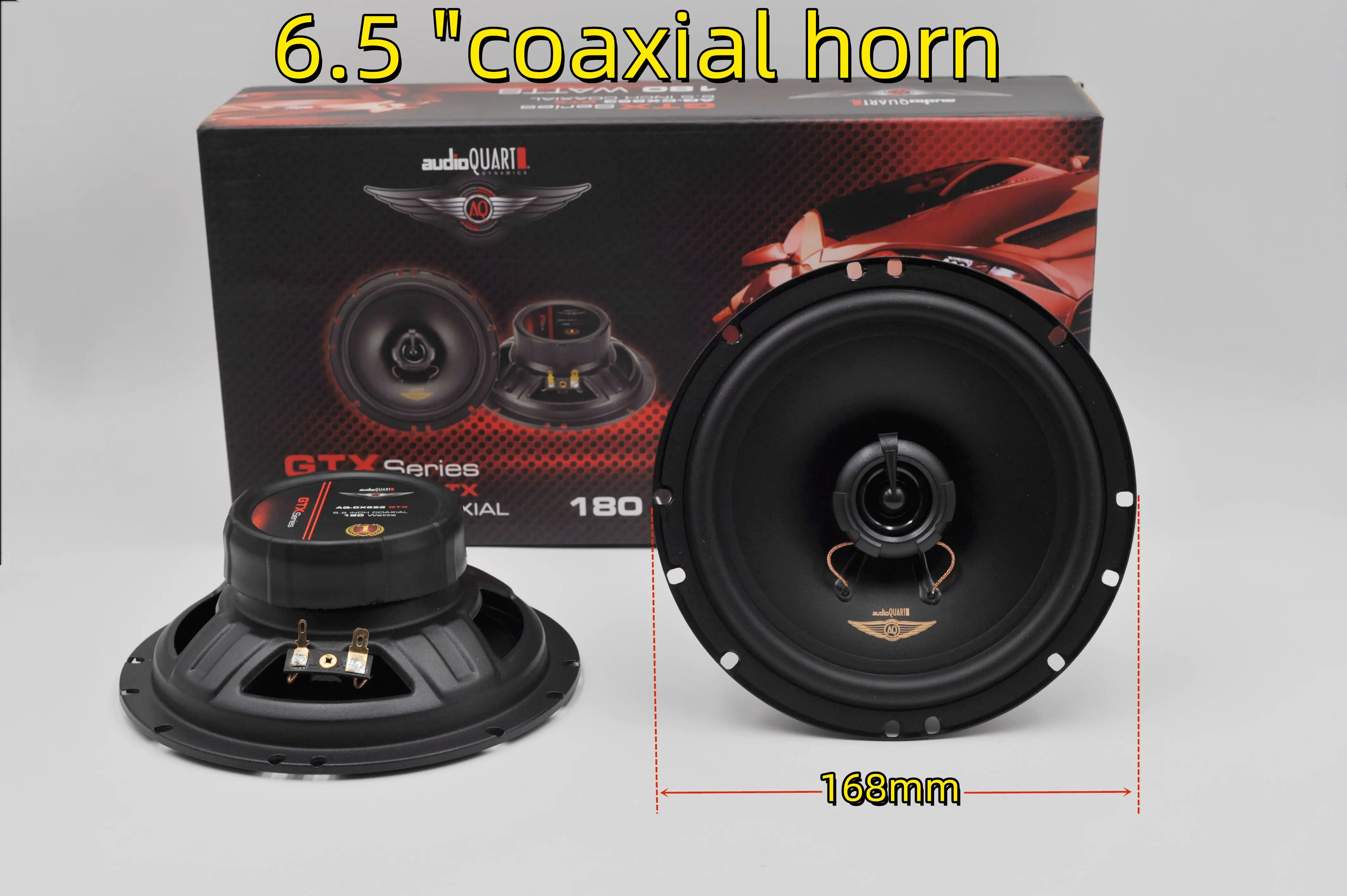 

Audio GUART 6 .5Inch 2 PCS Car HiFi Coaxial Speaker Vehicle Door Auto Audio Music Stereo Full Range Frequency Speaker