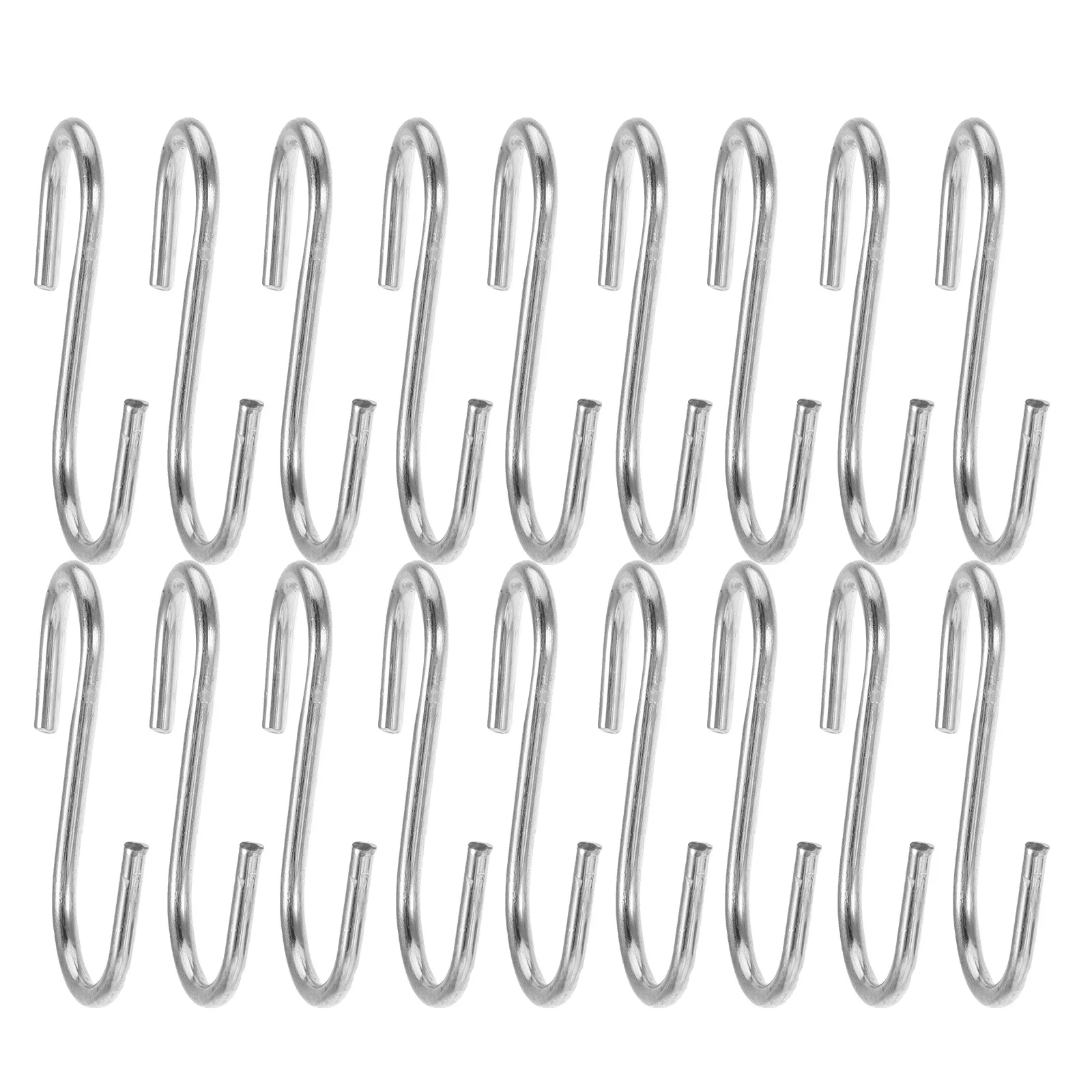 

100Pcs S Shape Hooks Heavy Duty Stainless Steel Kitchen Utensil Hangers for Pots Pans Clothes Over The Door Closet Storage