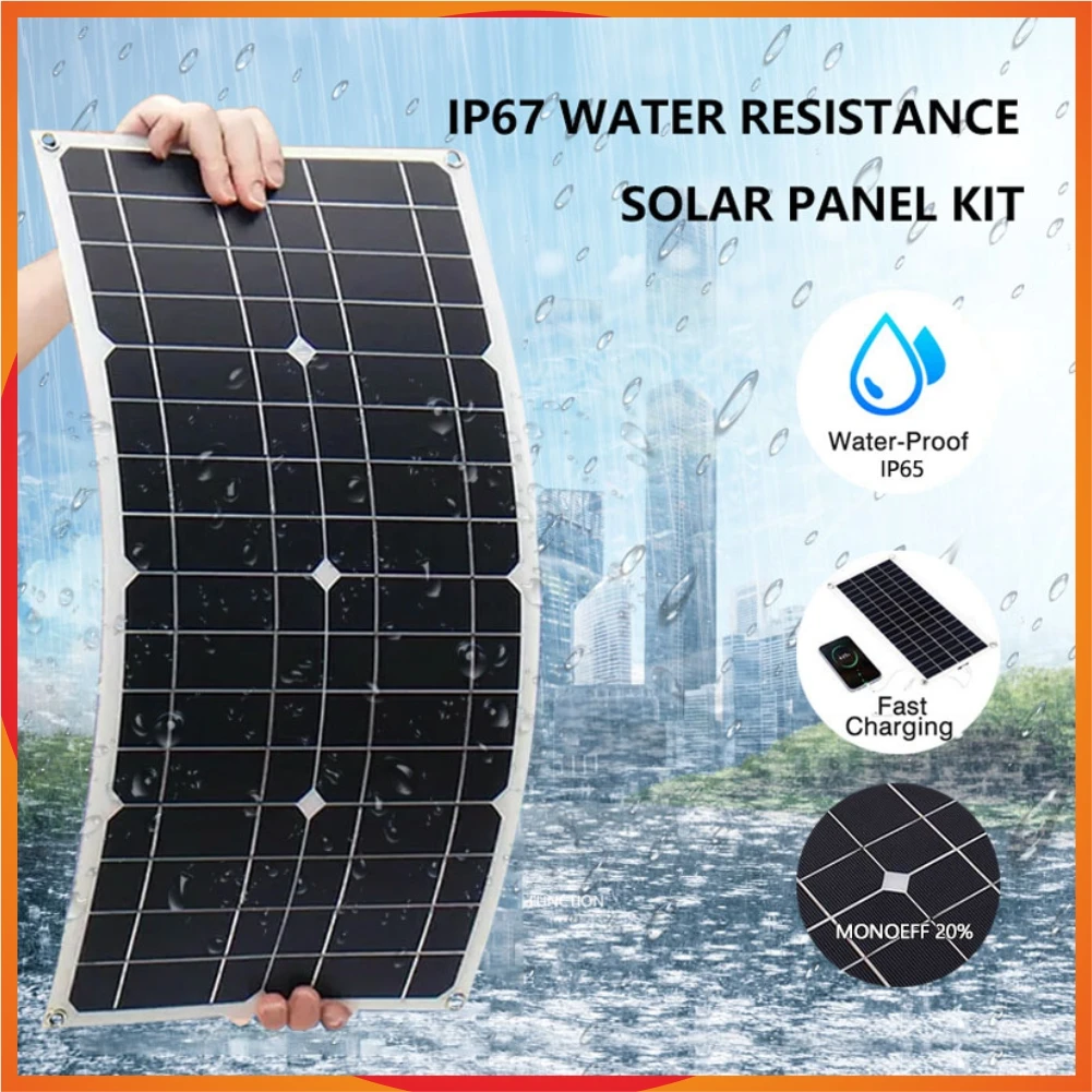 800W Portable Solar Panel Power Bank 12V Solar Panel Kit  Controller Solar Plate For Home/Camping/RV/Car Fast Battery Charger