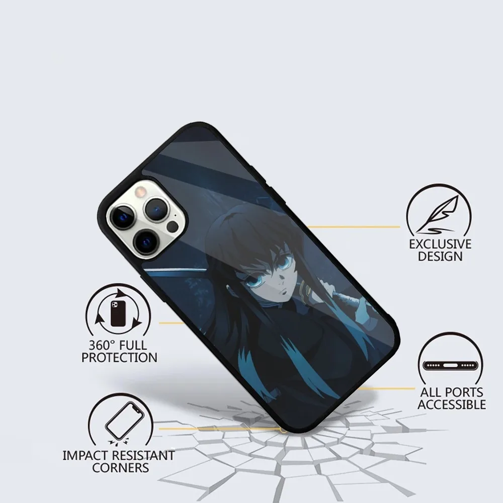 D-Demon S-Slayer Muichiro Tokito Phone Case For iPhone 16,15,14,13,12,11,Plus,Pro,Max Mini Magsafe Magnetic Wireless Charging