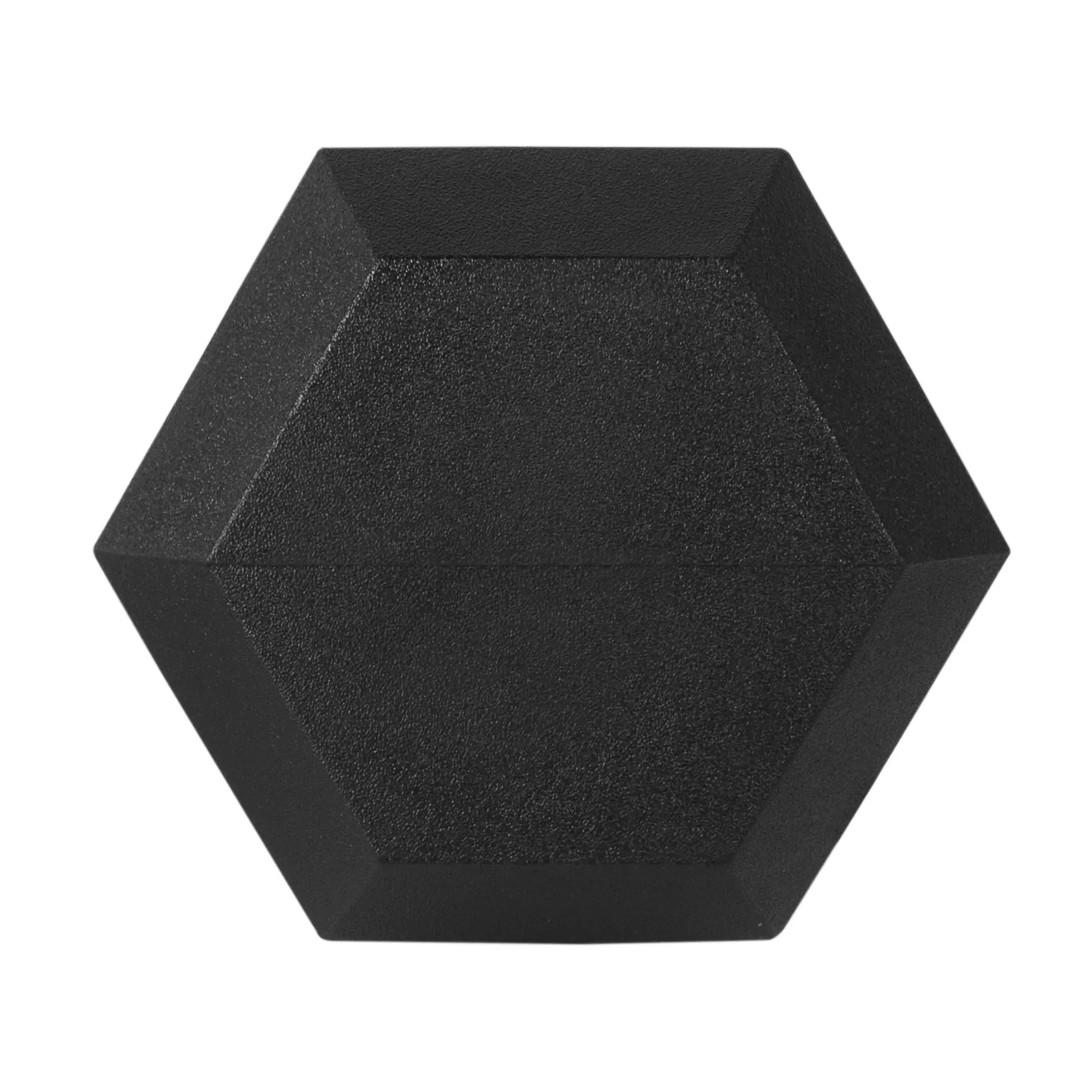 Mancuerna hexagonal con revestimiento de goma, 20 lb, individual, negra