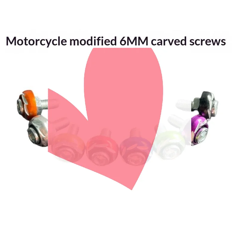 100Pcs Aluminum Alloy Motorcycle License Plate Screws Colorful Decorative Anti-Corrosion Bolts Universal for All Motorbike Type