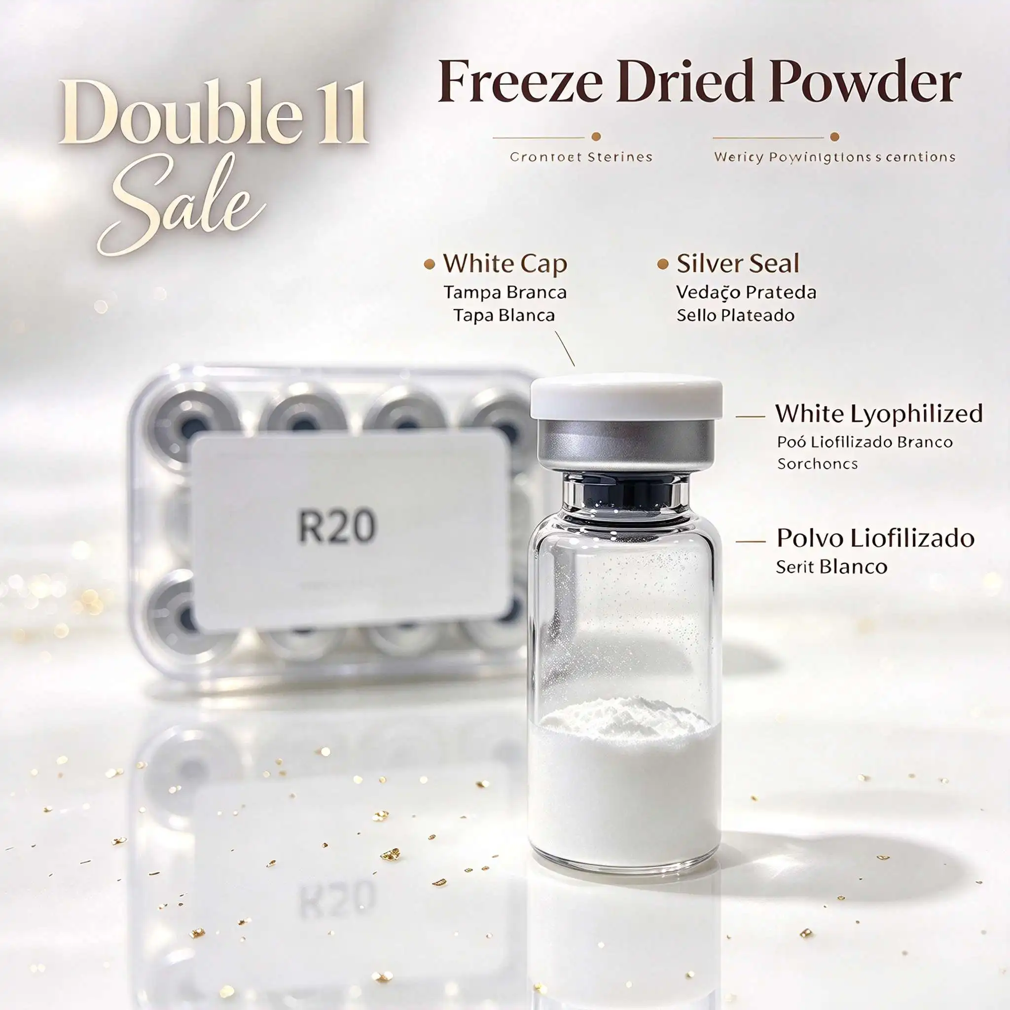 High-Quality  Freeze-Dried Powder, Repairs Skin Damage (Random Cap Colors, Production Date Subject to Actual Goods)