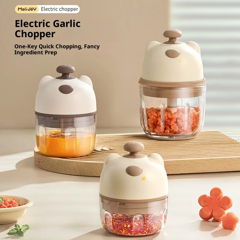 

Electric Garlic Mince Meat Grinder Home Use Food Processor Baby Supplementary Food Chopper Small Meat Grinder Garlic Mince Tool