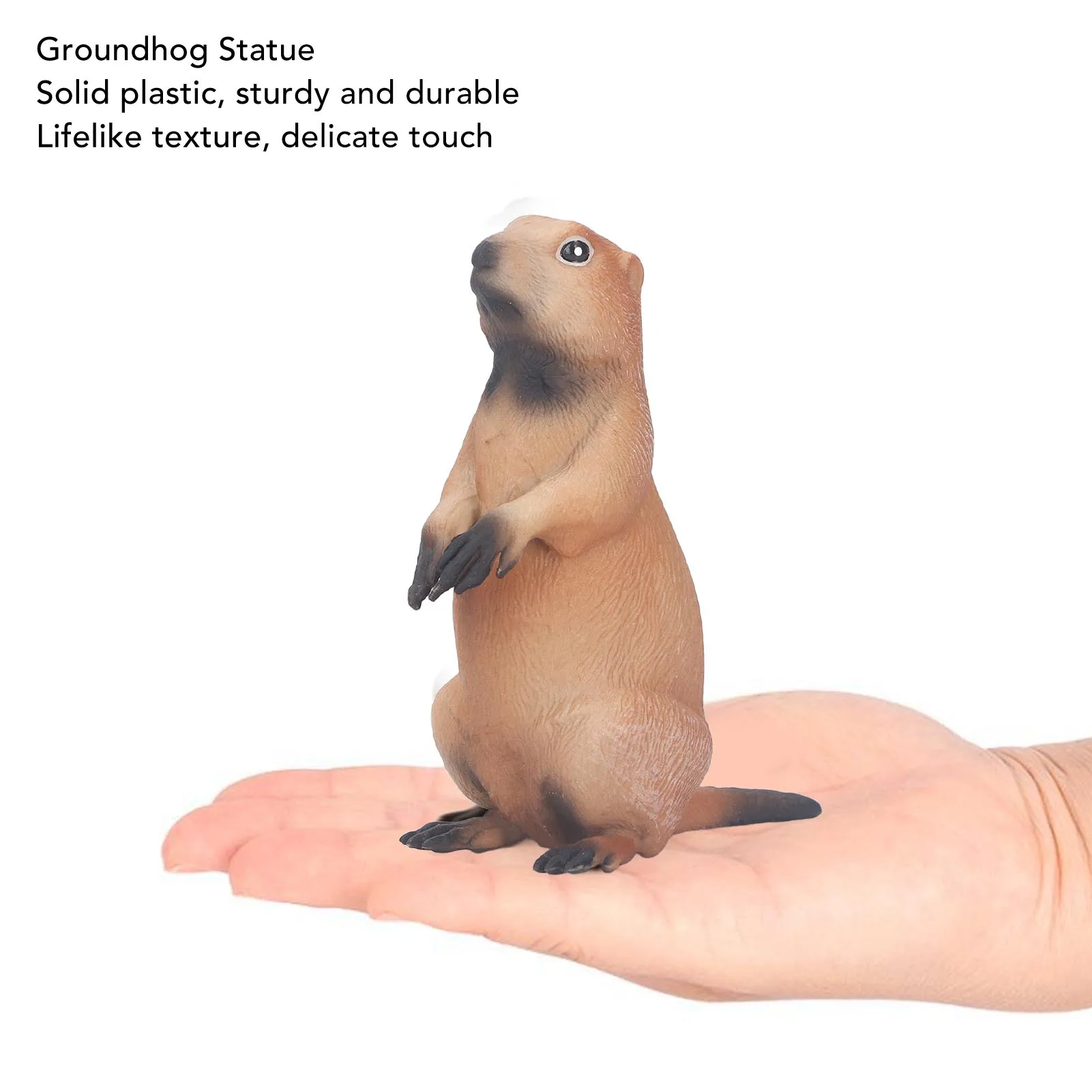 ZK40 Groundhog Statue Toy Wild Animal Figurine Model Simulation Animal Plastic Sculpture for Home Decoration Kids Education