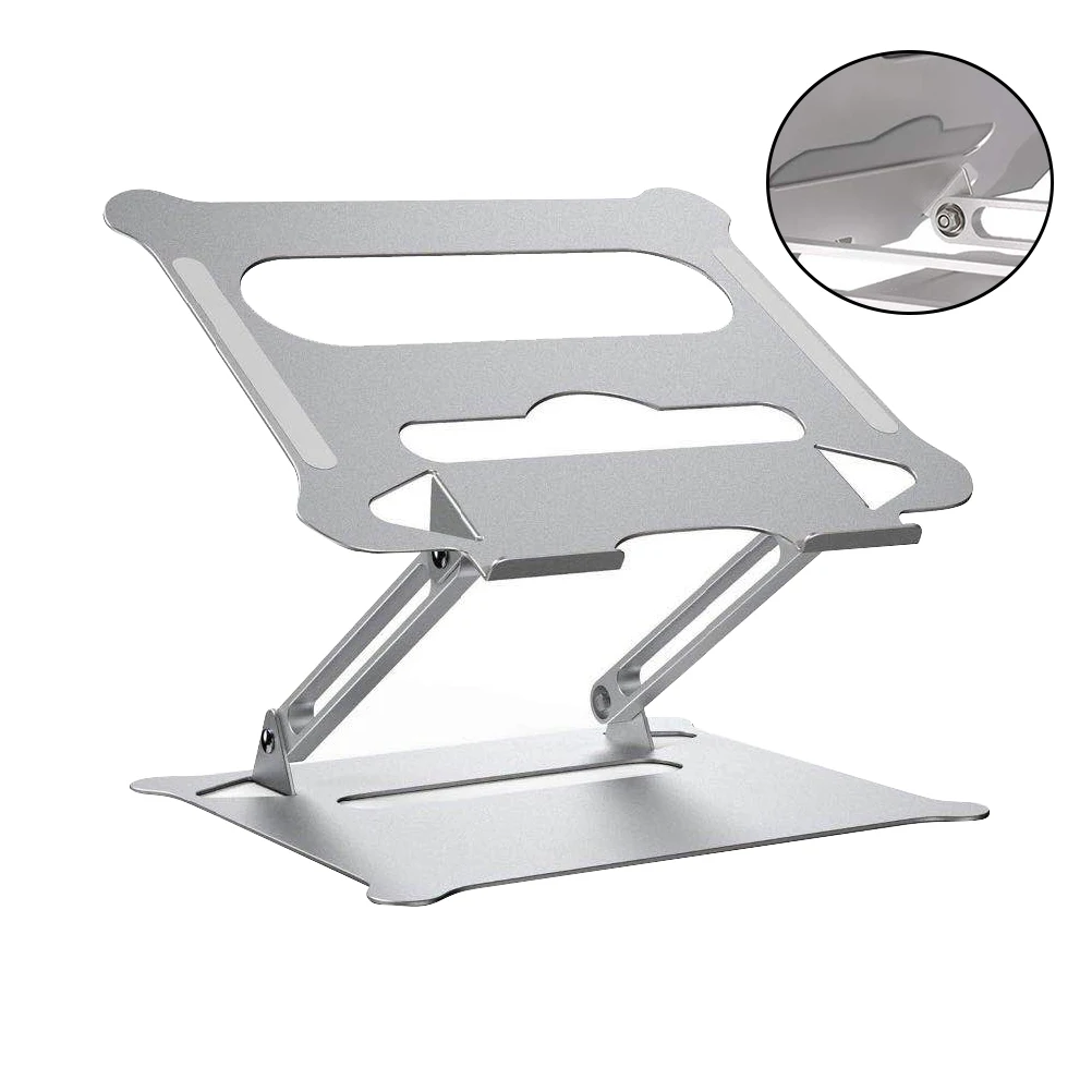 

Aluminum Alloy Laptop PC Holder Durable Adjustable Notebook Lightweight Strong Computer Support Portable Collapsible Design
