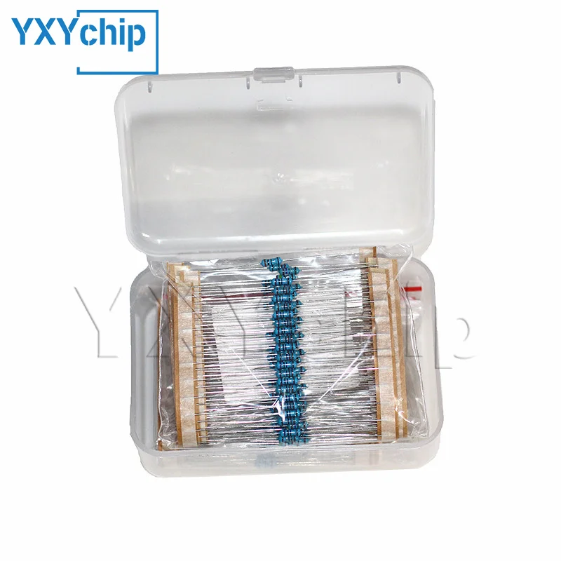 600pcs Metal Film Resistors 1% Resistance 1/4w Throught Hole Diy Electronic Kit 30 Value*20pcs 0.25w Set Of Resistor 10 Ohm ~ 1m