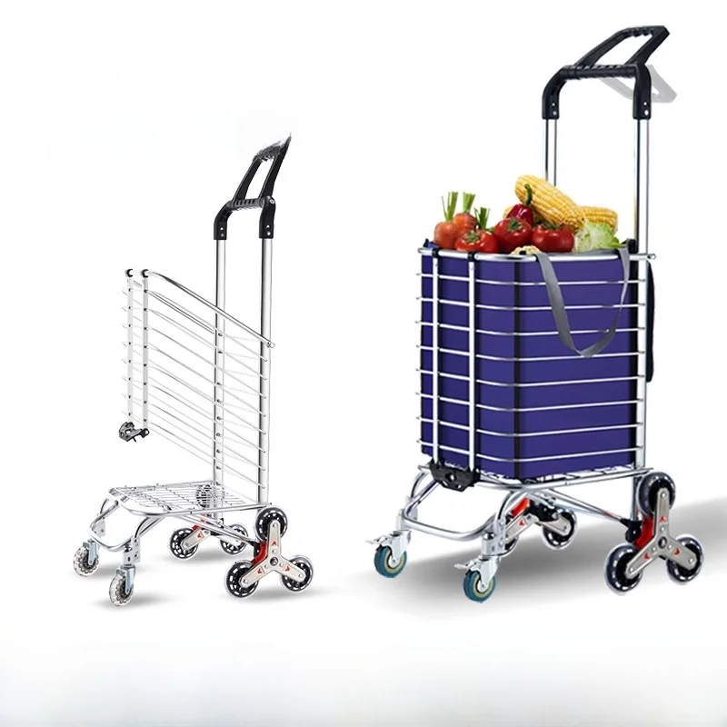 

Portable Folding Lightweight op Cart for Home Vegetable Bung ly Stair Climbing Handy Trolley Hand-Pulled Cart