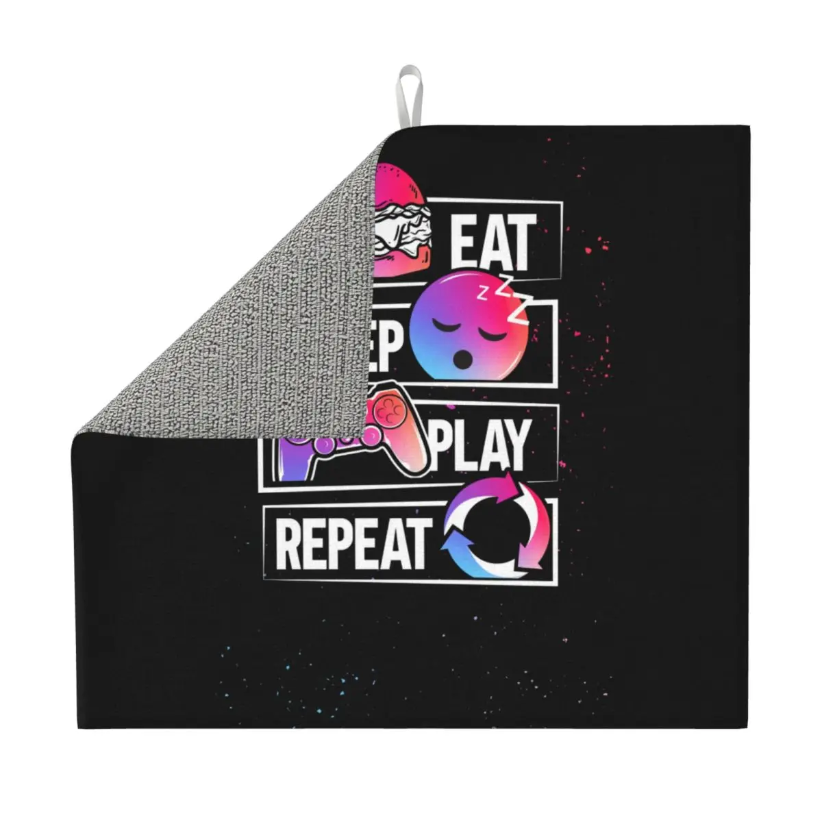 Custom Absorbent Microfiber Gamer Gaming Controller Dish Drying Mat for Kitchen Quick Dry Drainer Pads for Countertop