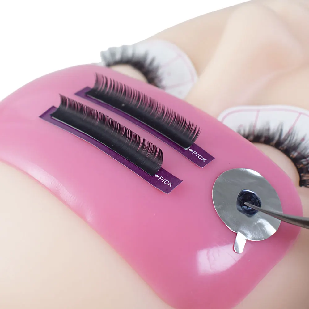 Wimpern verlängerung Stirn Aufkleber Pad Silikon transparent Pflanzen Transplantat Wimpern Tablett Stand Palette Pad Wimpern schale Halter Werkzeug