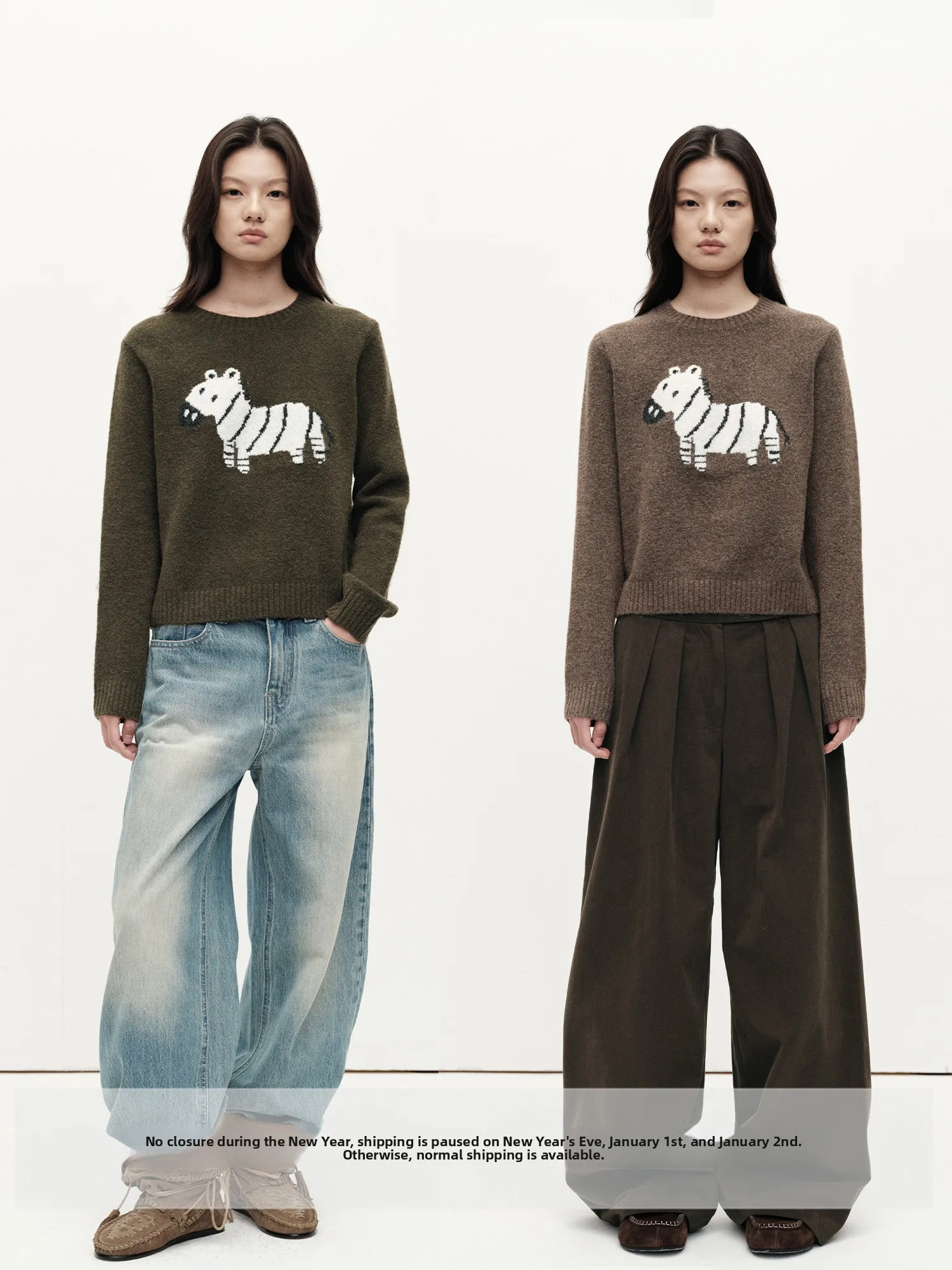 

MHV ARCHIVE Embroidered Knitted Casual Sweater for Women Commute Sle Loose Fit Long Sve round Ne Warm Thermal