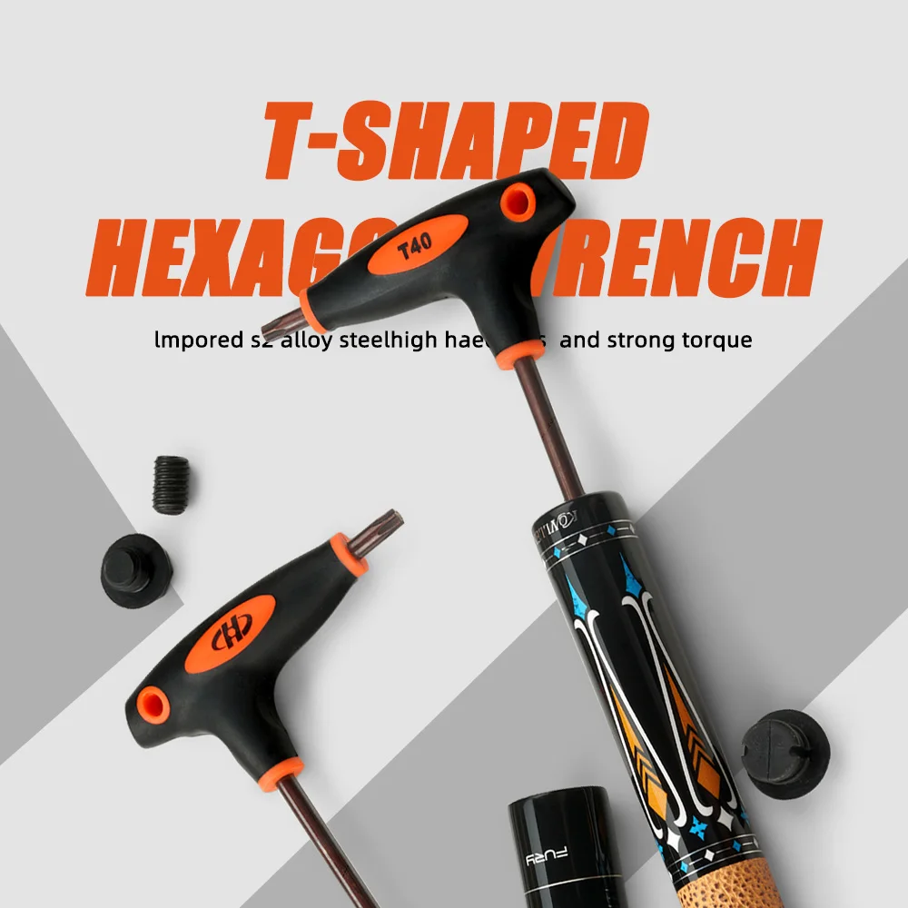 

Pool Weight Screw T-shaped Hexagon Wrench Socket with 6mm Weight Bolt Assembly Tools for Konllen/Fury/JFlowers Billiard Cue