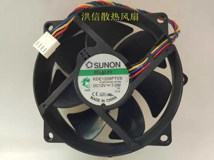 

Free shipping original KDE1209PTVX DC12V 7.0W magnetic levitation bearing PWM temperature control CPU fan