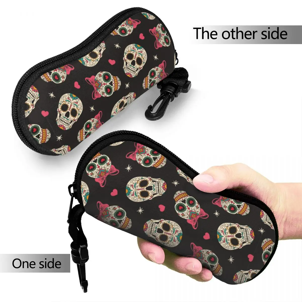 Sugar Skull Glasses Case Travel Box Mexican Style Sunglasses Box Ultra Sunglasses Box