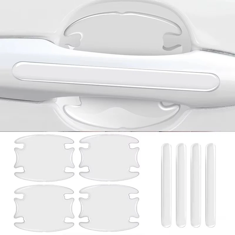 4-20Pcs Car Door Handle Bowl Scratch Protective Stickers Universal Invisible Sticker Car Handle Anti-collision Protection Strip