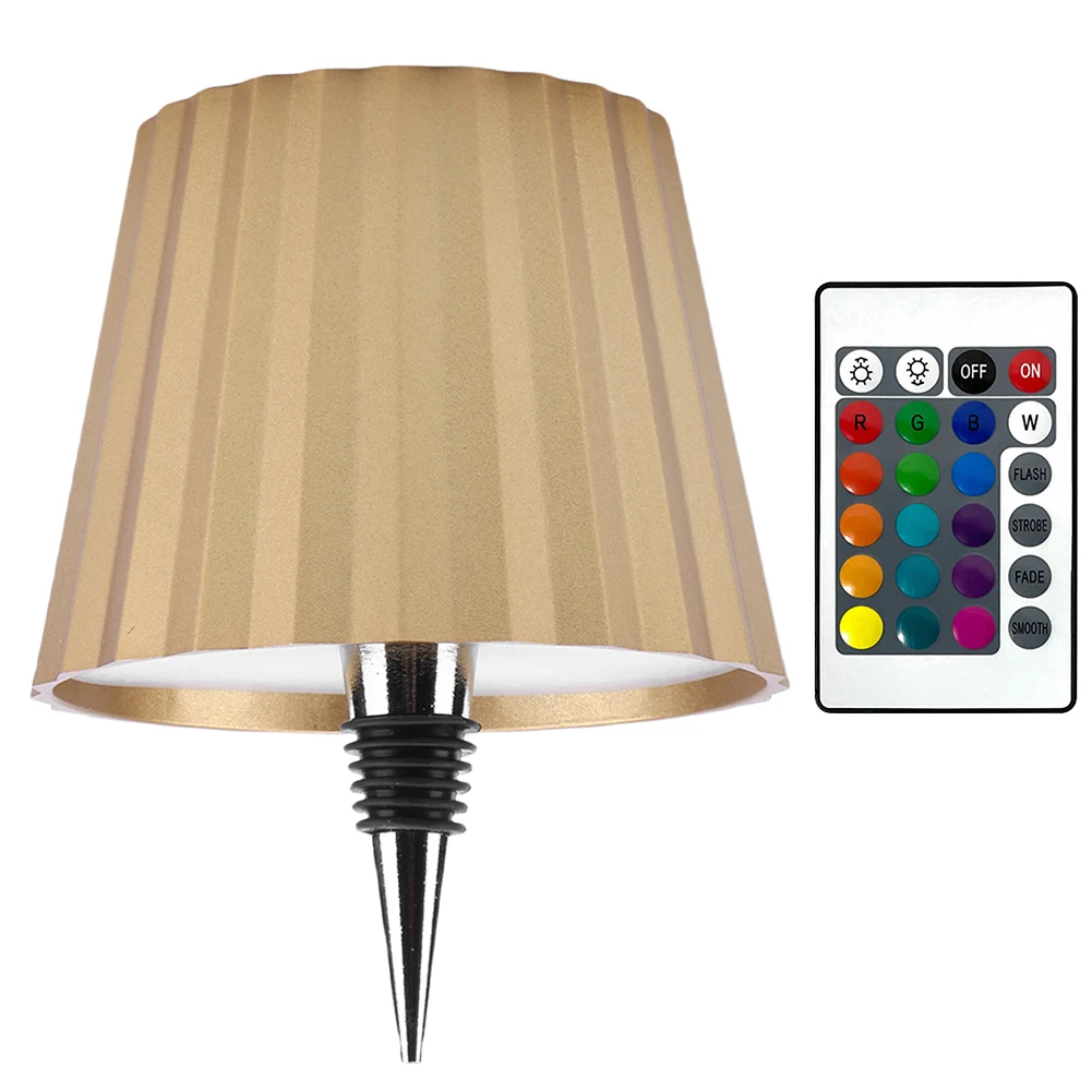 Wireless Bottle Lamp 3 Color + RGB LED Table Lamp Touch-Control Decorative Night Light for Decorating Living Rooms Parties Bars
