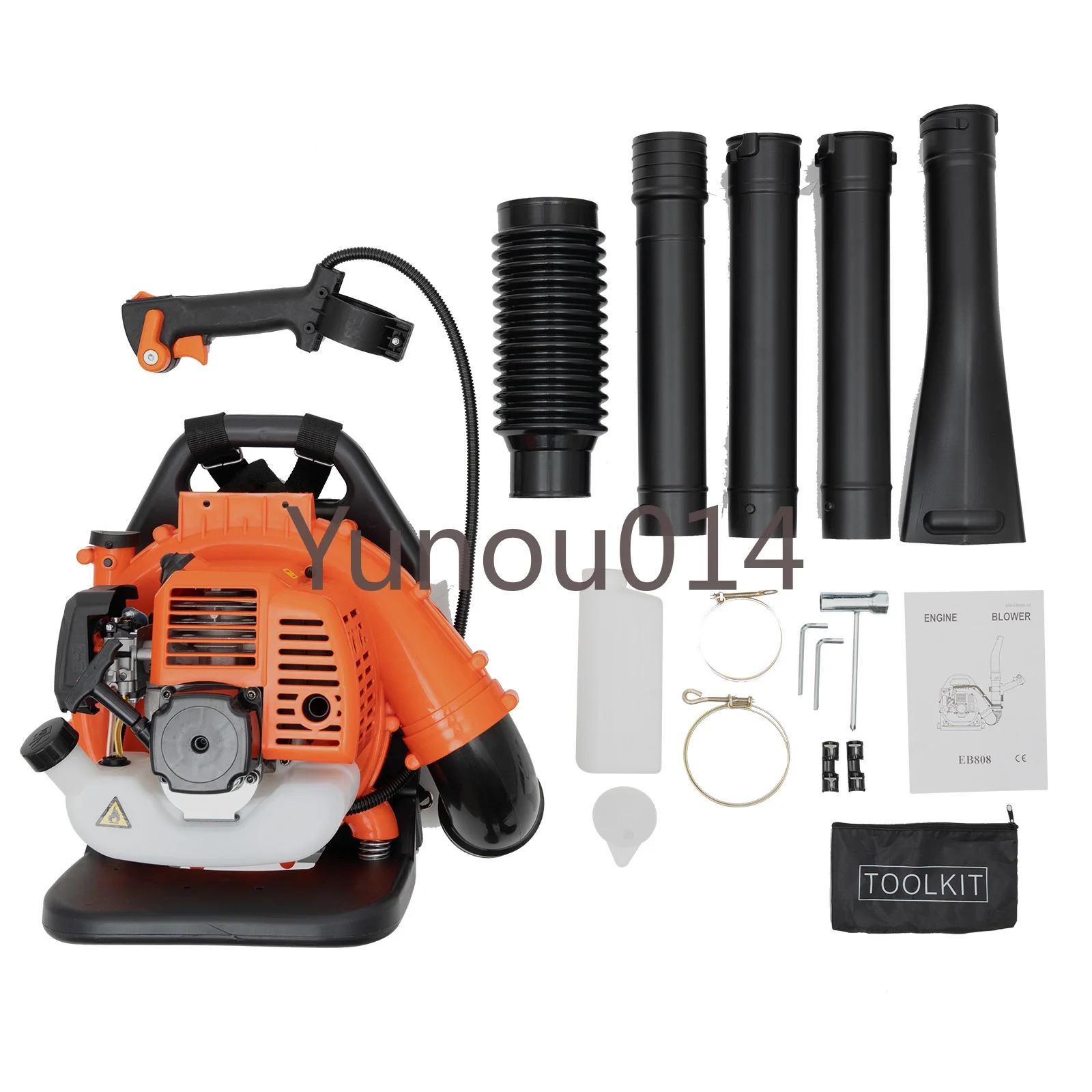 42.7CC Back Pack Blower Two-stroke Engine Gas Powered Leaf Blower with Silencers