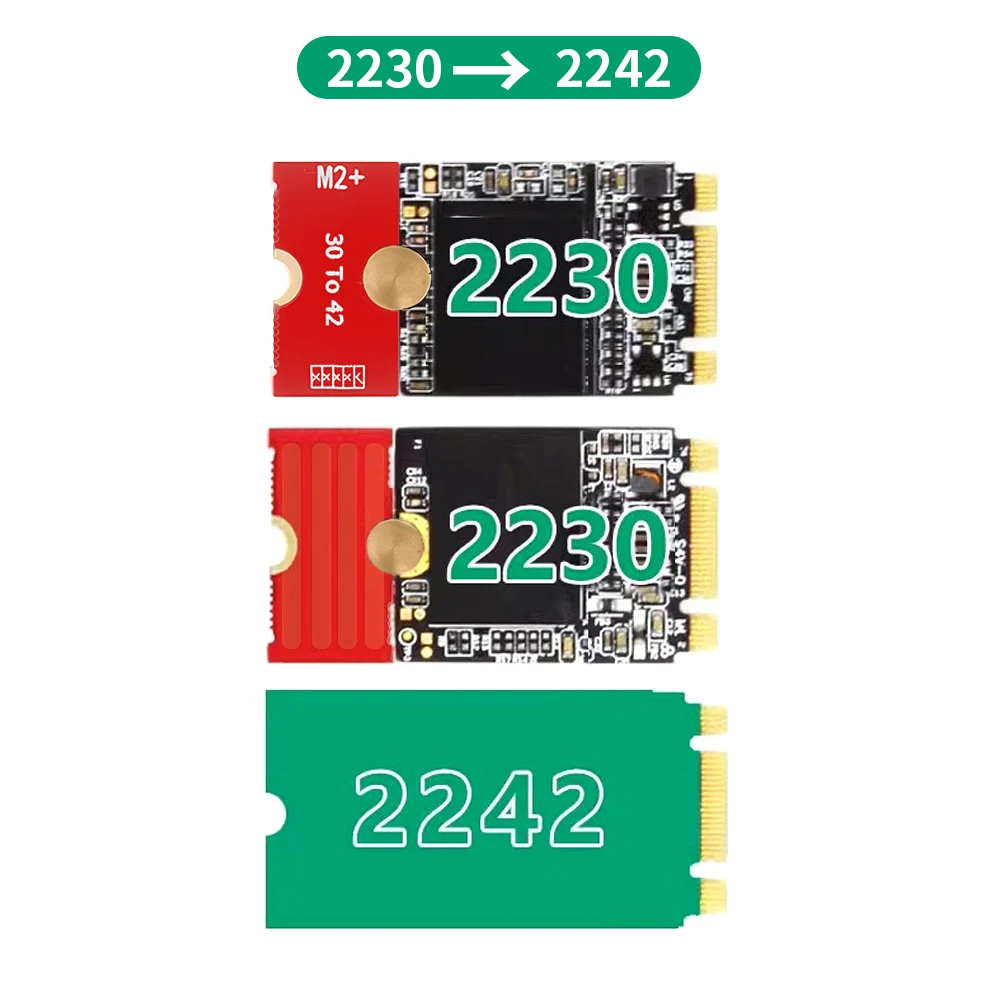 M.2 NGFF NVME SSD Extension Bracket Transfer 2230 2242 2260 2280 Extend Adapter M2 Hard Disk Extension Board 5 Adjustable Length