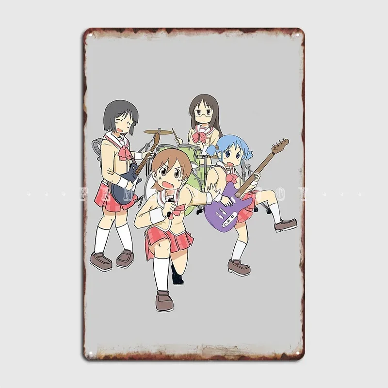 Póster de Nichijou My Ordinary Life, placa de Metal para Club, fiesta, Pub, garaje, crear placas, cartel de estaño