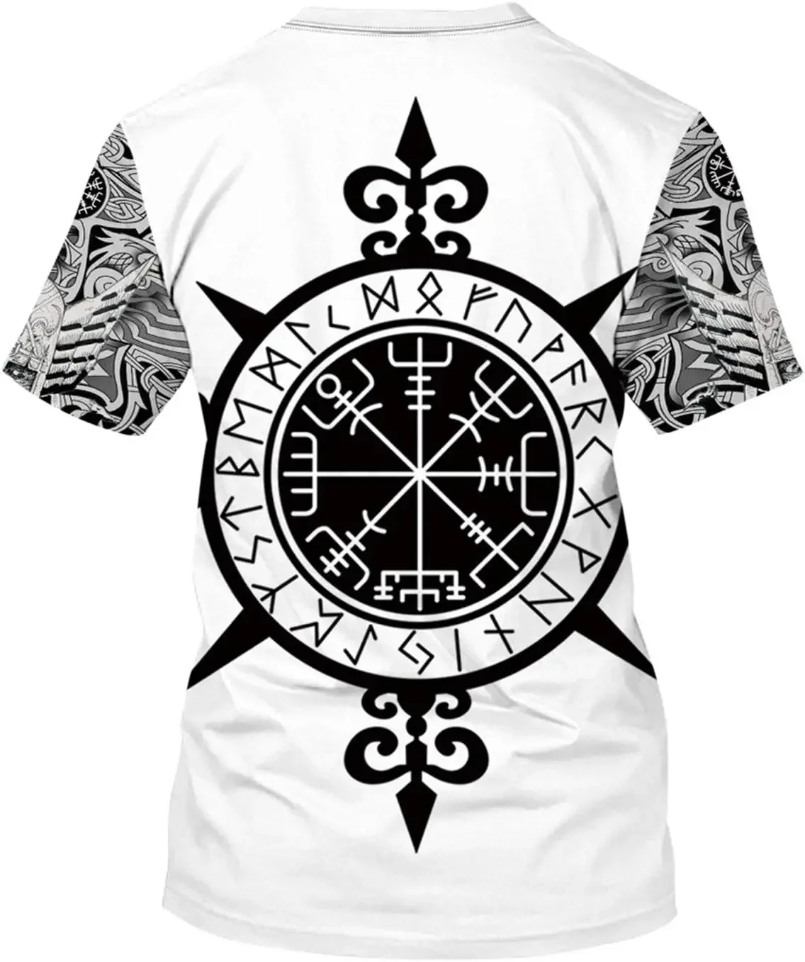 Neues Wikinger-Muster 3D-Druck Sport Schnelltrocknend Atmungsaktiv Herren Casual Plus-Size T-Shirt Outdoor Street Fashion Harajuku Y2K Sommer-Oberteil – Detail 7
