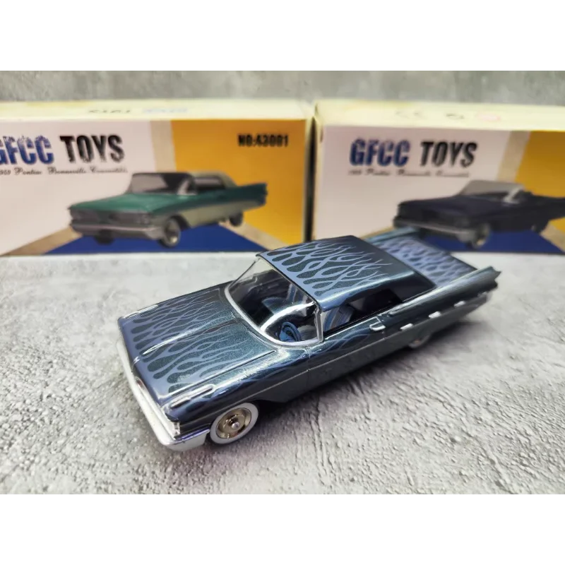 

Diecast GFCC 1/43 Scale 1959 Pontiac Bonavell Classic Convertible Muscle Car Alloy Car Model Collectible Toy Gift Souvenir