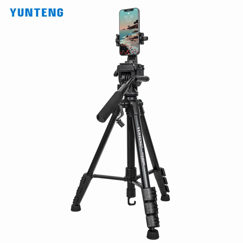 YUNTENG  VCT-691RM Professional Tripod Handheld Hydraulic Head for Canon Nikon Sony Digital SLR Camera Outdoor Video Photography