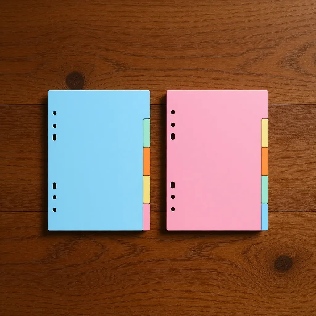 

10Pcs Smooth Flat PP Plastic Dividers for 6 Ring Binder A5 Notebook Translucent Tabs Label Index Divider Set Study Organization