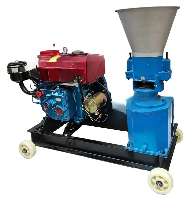 

Feed pellet engine, diesel engine, household and commercial chicken, duck, cow, sheep, fish granulation equipment