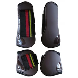 Horse Care Boots Open Front Jumping Pony Horse Tendon PU Leg Protection Boots Tough Dressage Horse Riding Equestrian Equipment