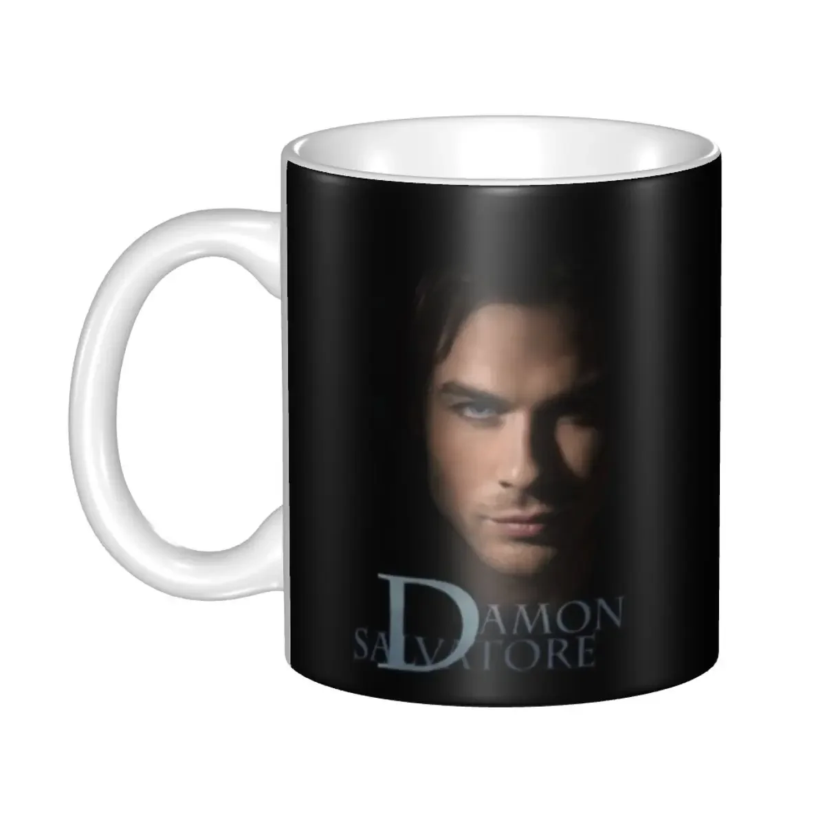 Custom The Vampire Diaries Coffee Mugs DIY Damon Salvatore Ceramic Mug Cup Creative Gift