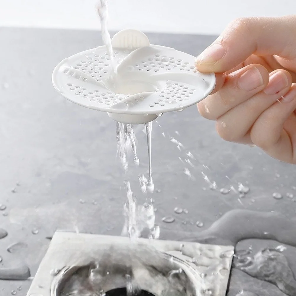 3/6Pcs Swirl Shower Drain Hair Catcher Bathroom Sink Strainer With Fast Water Flow PP Filter For Tub And Floor Drains