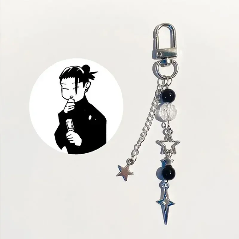 Handmade satosugu beaded mobile charm y2k keychain