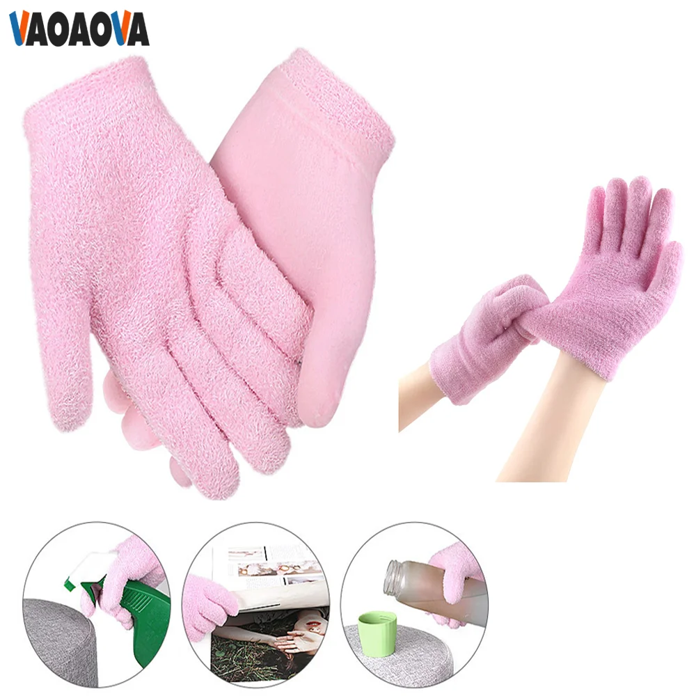 1 Pair Gel Spa Silicone Gloves Moisturizing Whitening Exfoliating Ageless Hand Mask Hands Skin Care High Quality Heal Eczema Dry