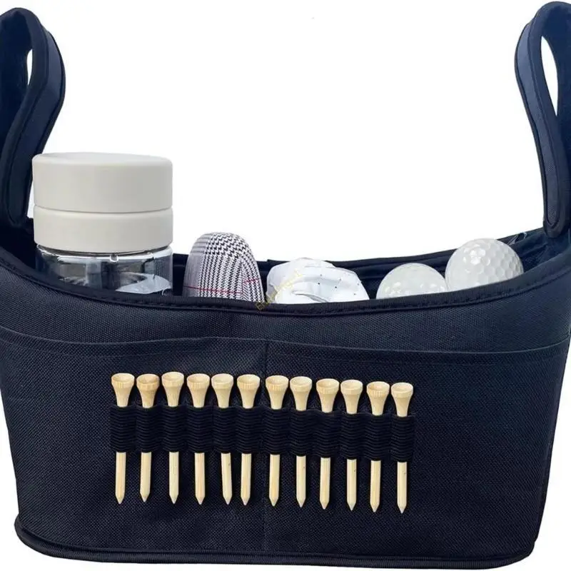 Golf Push Cart Large Capacity Multi Compartment Accessory Storage Bag