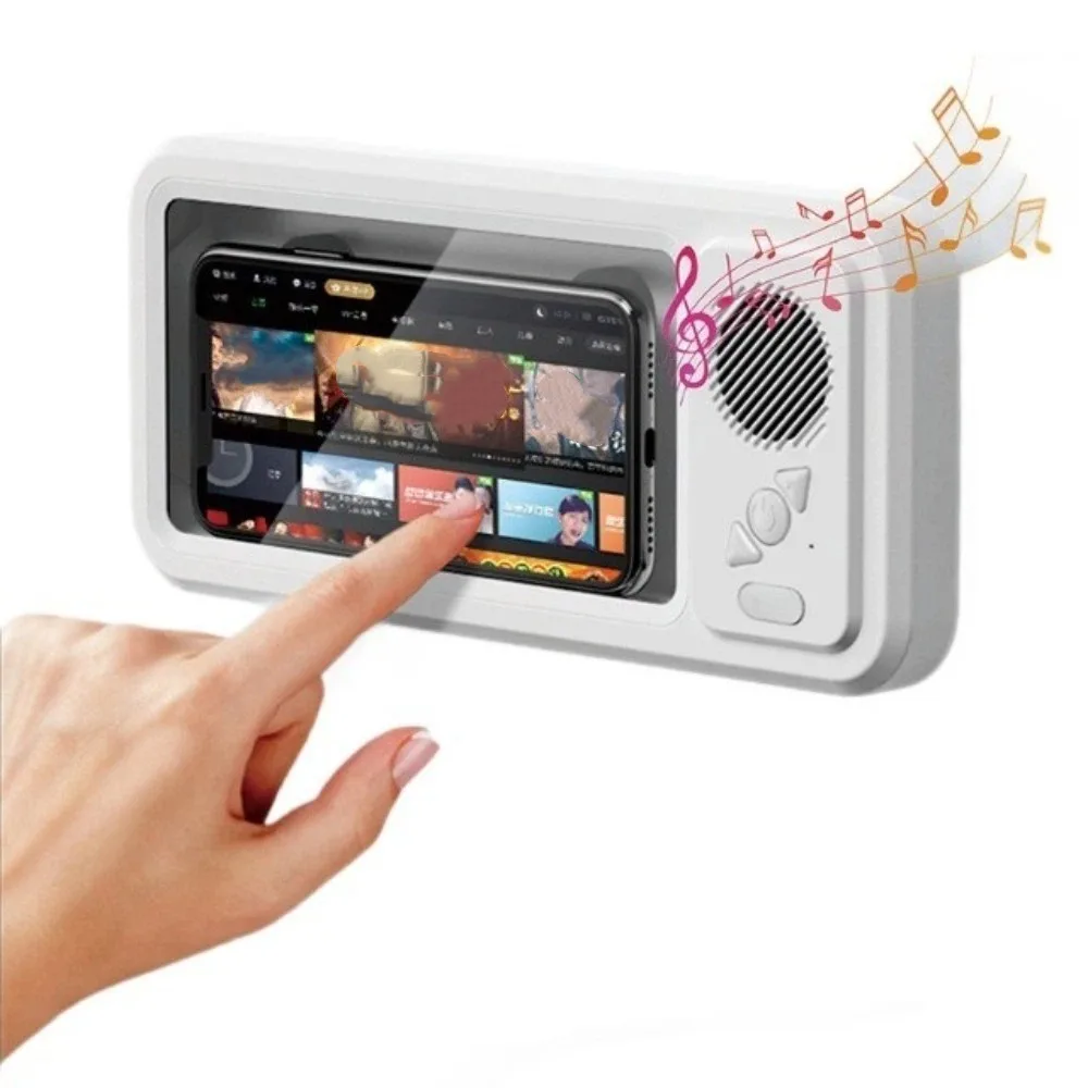 Wodoodporny uchwyt na telefon 360 °   Montaż 60 °   Głośnik Bluetooth z funkcją otwierania, ekran dotykowy odporny na zaparowanie, z bezprzewodowym Bluetooth