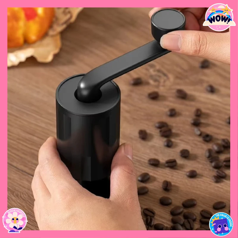 

1pc New Hand Cranked Coffee Grinding Device Portable Lightweight Handheld Bean Mill for Home & Travel Manual Coffee Grinder