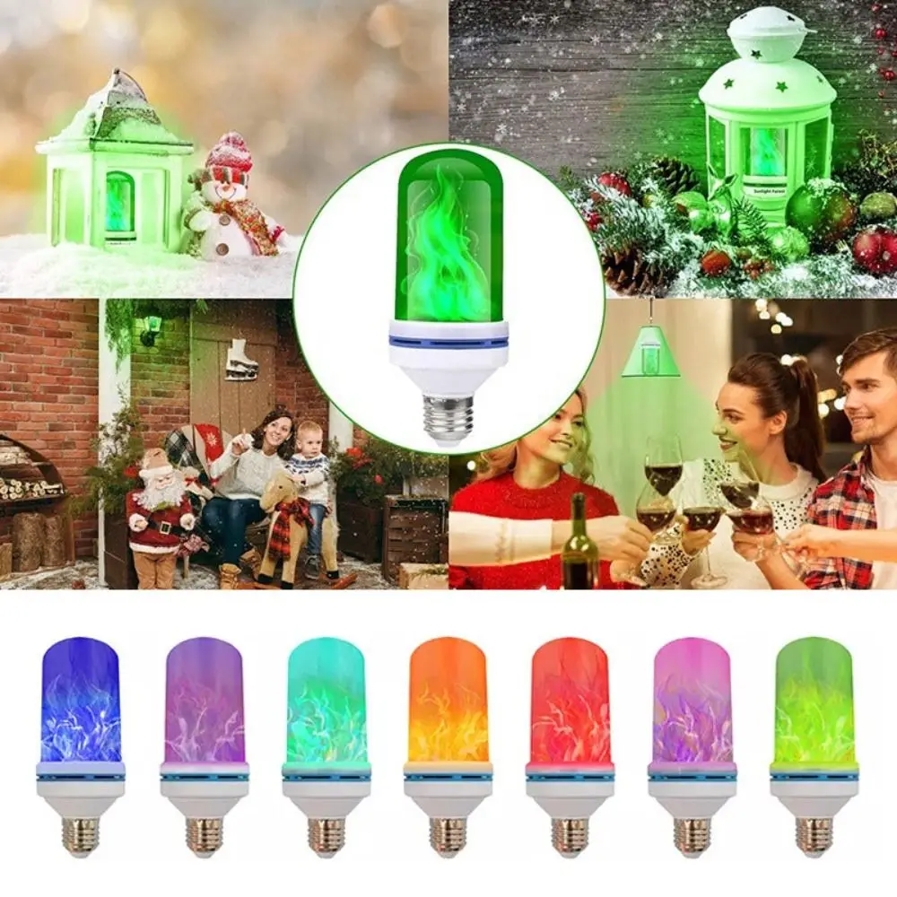 LED LED Flame Light Bulb With Gravity Sensing Effect Emulation Yellow/Blue Flame Effect Light Bulb Flickering Decor Lamp