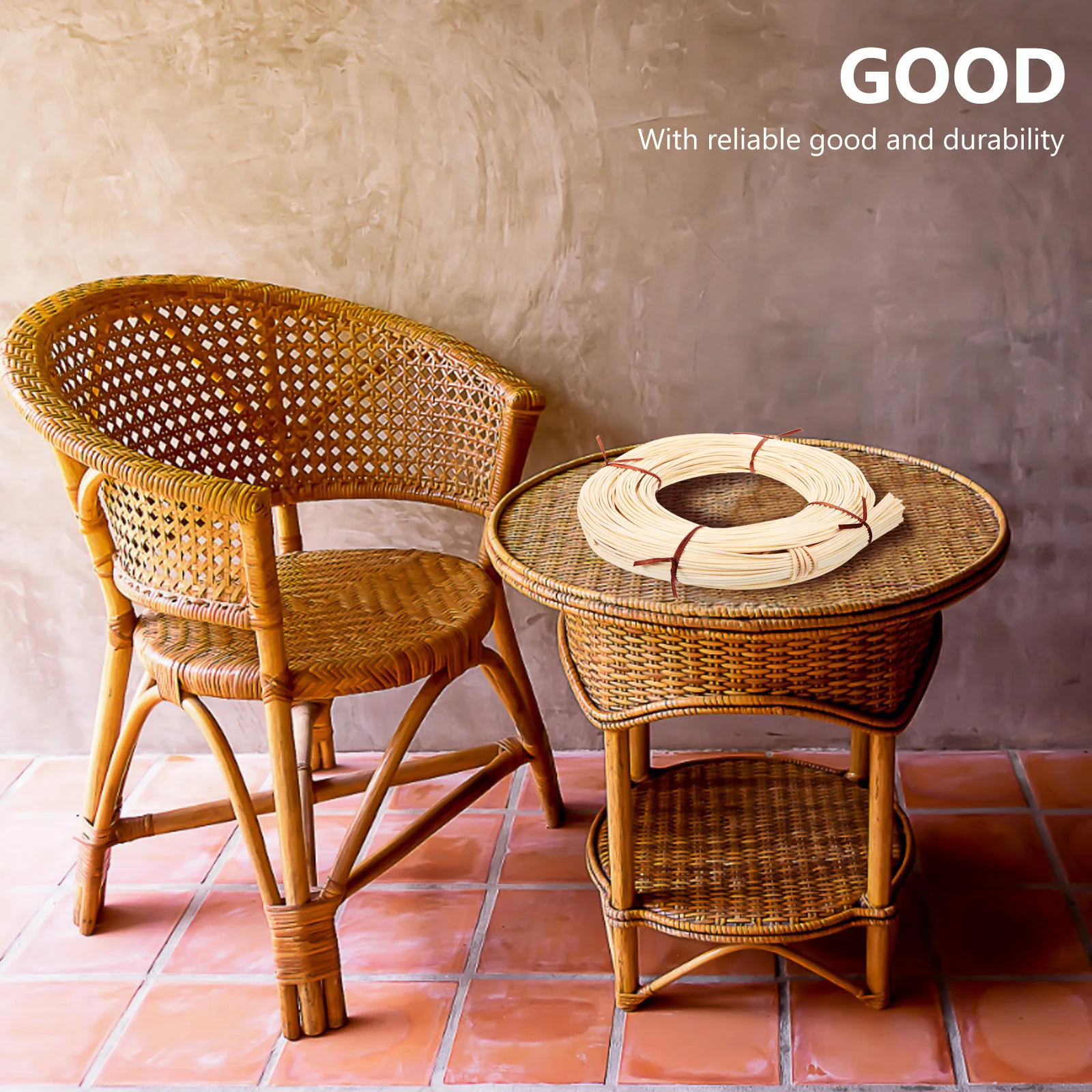 

Premium Weaving Material Strips for Furniture Wicker Chair Basket DIY Craft Kit Natural Flat Long Durable Hamper Weaving Manual