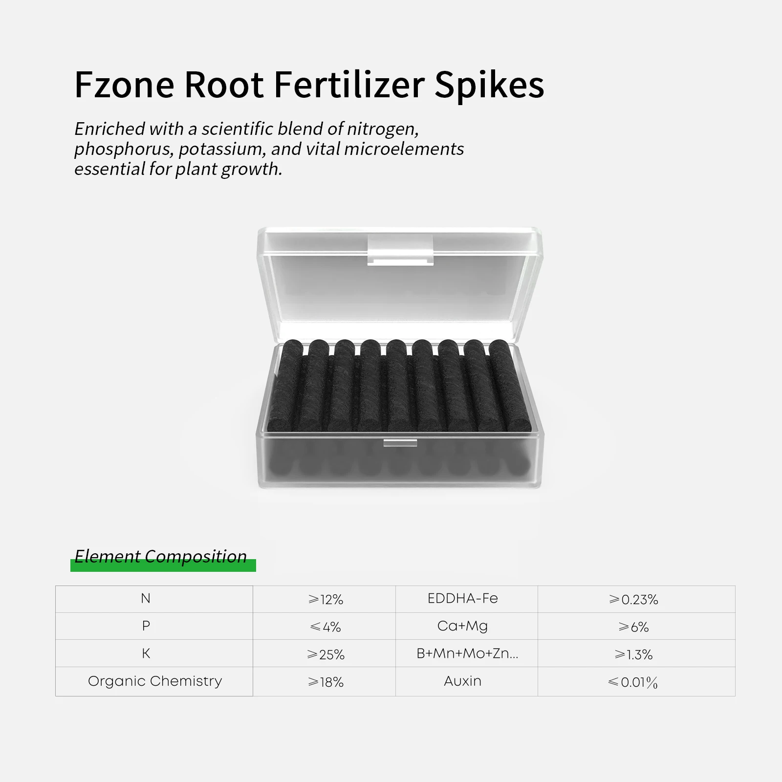 FZONE Aquarium Root Fertilizer Spikes NPK High-Concentration Aquarium Fertilizer Freshwater Aquarium Plant Fertilizer(25 Spikes)