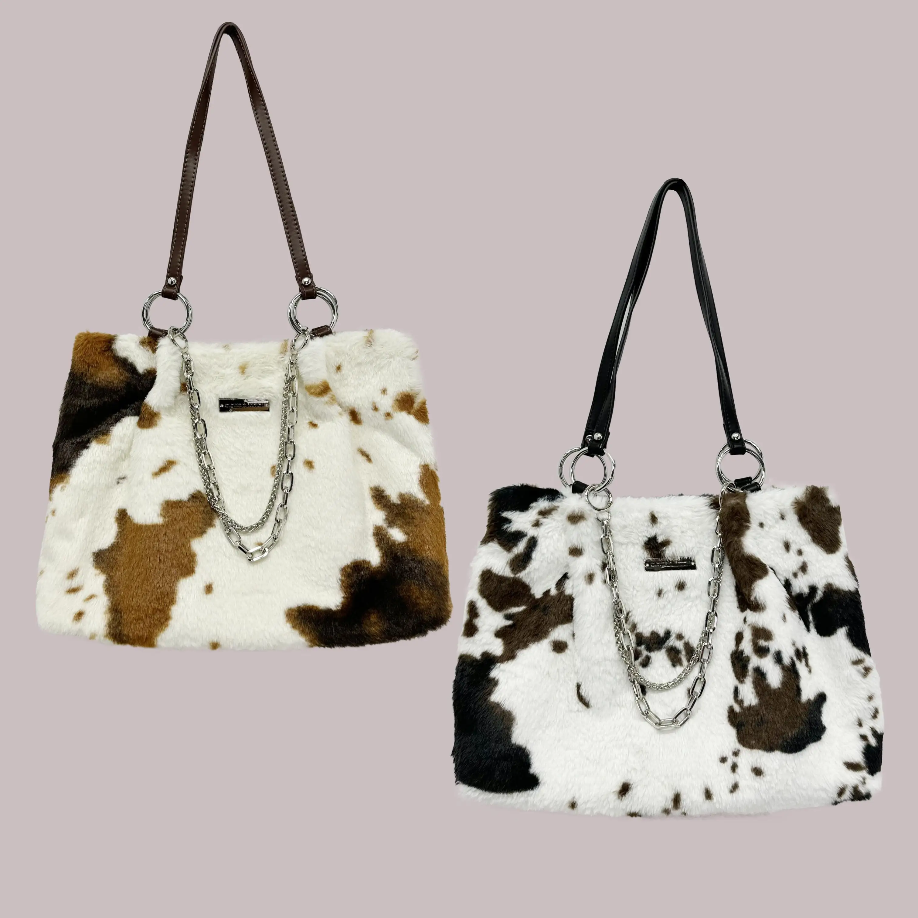 

Light Luxury Fashion Space Cotton Milk Patterned Tote Bags Personalized High-end Feel Large Capacity Single Shoulder Bags Trendy