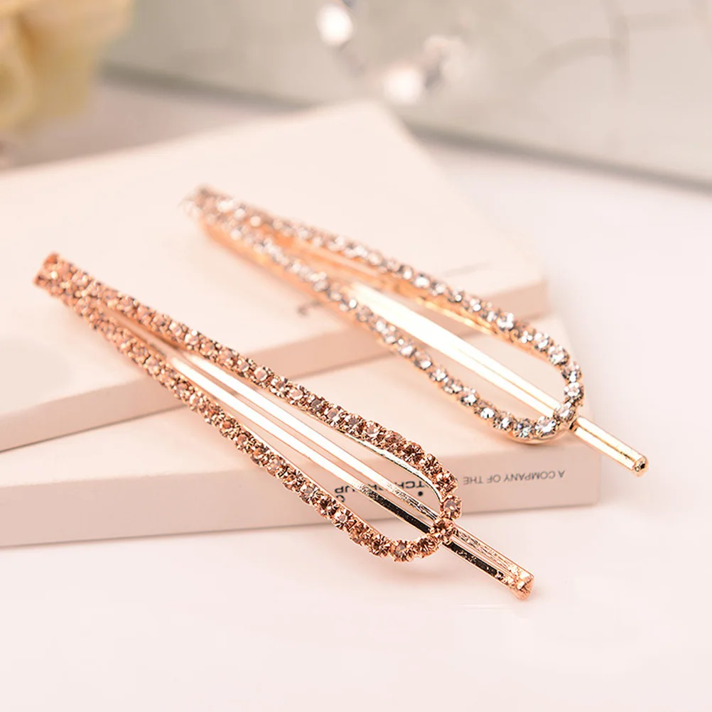 

6 Pcs Crystal Rhinestone Hairpin Clips for Barrettes Women Bobby Pins Women's Ornaments