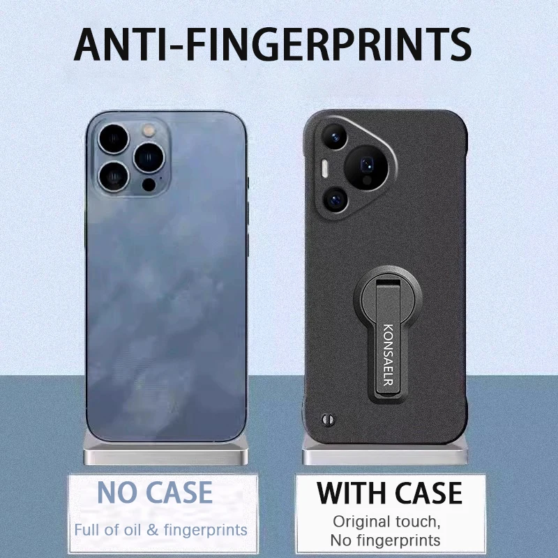 فاخر بلا حدود 360 ° غطاء حامل قوس لهاتف هواوي P30 P40 P50 P60 Pura 70 80 Pro Ultra حافظة غير لامعة مقاومة للصدمات Funda #5