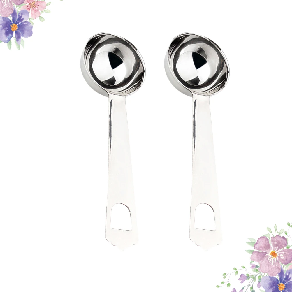 

2pcs Stainless Steel Measuring Spoon 20Ml Fruit Scoop Coffee Tea Quantity Tool Kitchen Gadgets For Home Use Silver