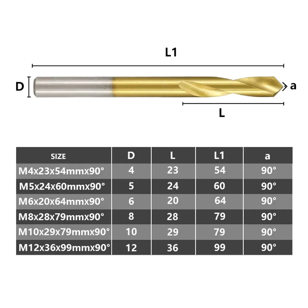 90 degree chamfer end mill 4/5/6/8/10 / 12mm titanium coated hss