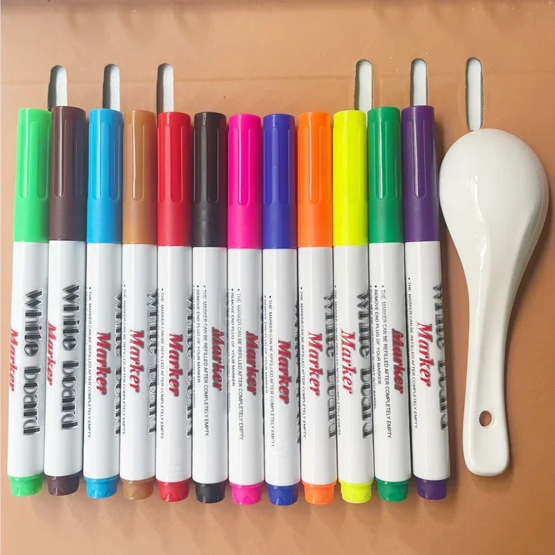 Stylo de peinture à l'eau magique pour enfants, marqueurs colorés, stylo à encre flottante, stylos à eau chaude, jouets d'éducation précoce Montessori