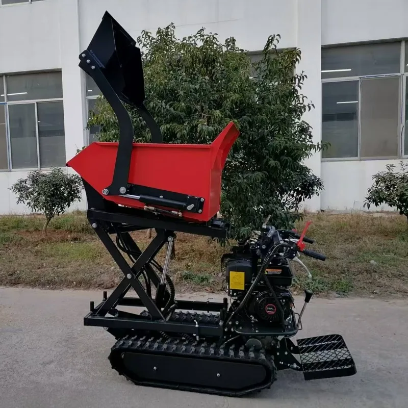 Mini Dumper Multifunctional Tracked Mini Crawler Dumper Mini Transporter Dump Truck for Construction Free Shipping