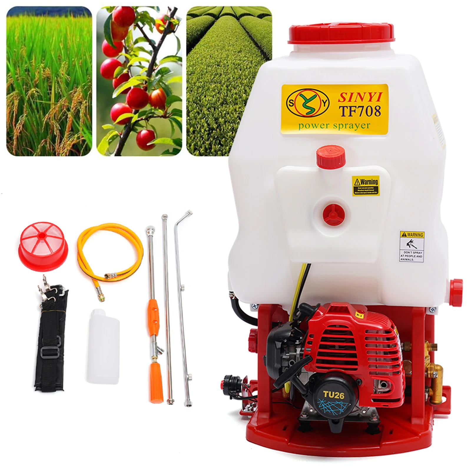 Portable Backpack Sprayer 25.4cc 2-stroke Engine Power Sprayer for Disease Prevention and Pest Control in Fields and Orchards