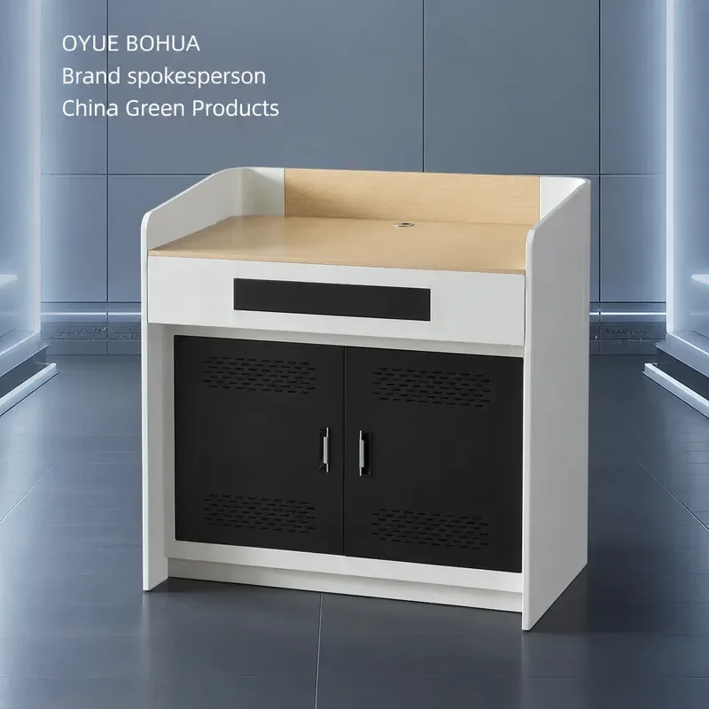for School Podium Steel Multimedia Classroom Multifunctional Central Control Teacher Lecture Table Training Room