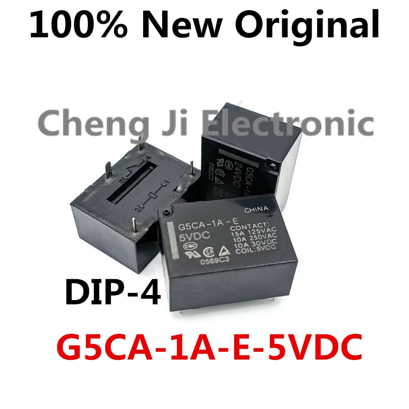 10PCS/Lot G5CA-1A-E-5VDC 、G5CA-1A-E-12VDC 、G5CA-1A-E-24VDC DIP-4 New Original Electromagnetic Relay G5CA-1A-E