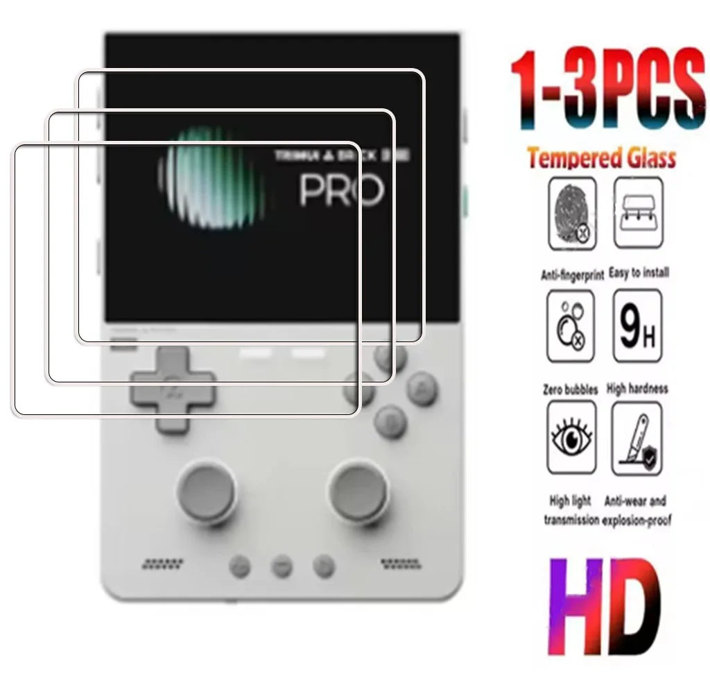 1-3 قطعة من الزجاج المقسى عالي الدقة 9H لجهاز TRIMUI BRICK PRO مقاس 3.96 بوصة، غطاء واقي للشاشة لجهاز ألعاب TRIMUI BRICK PRO